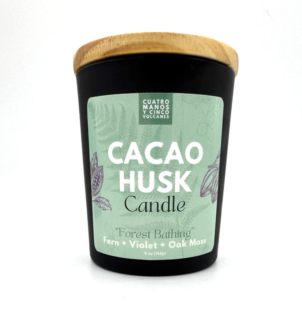 Fern + Violet + Oakmoss Cacao Husk Candle