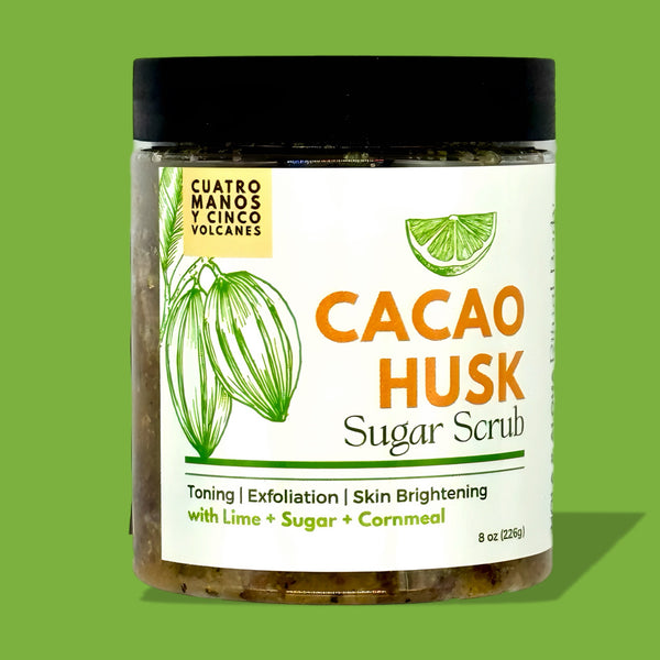 Lime + Sugar + Cornmeal + Cacao Husk Scrub